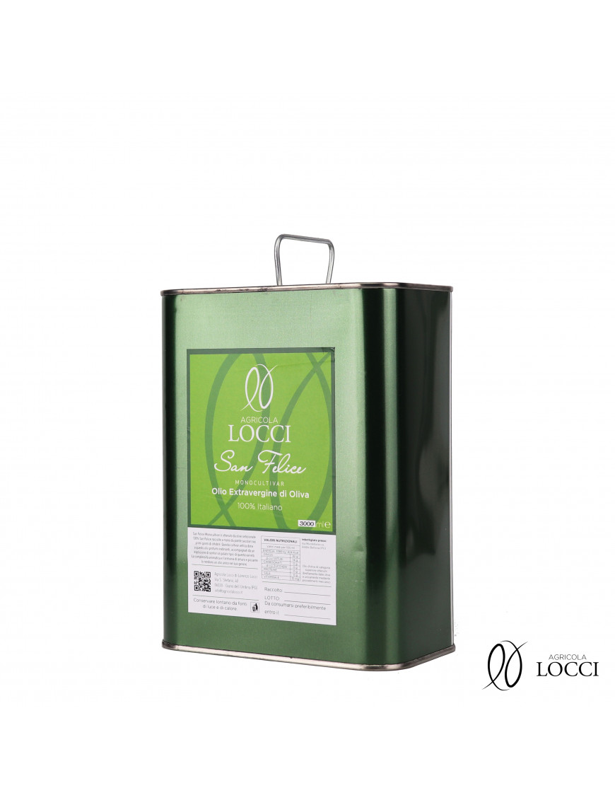 Can of Monocultivar Extra Virgin Olive Oil|San Felice (3L) Can of Monocultivar Extra Virgin Olive Oil|San Felice (3L)