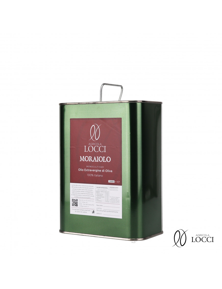 Can of Monocultivar Extra Virgin Olive Oil |Moraiolo (3L) Can of Monocultivar Extra Virgin Olive Oil |Moraiolo (3L)