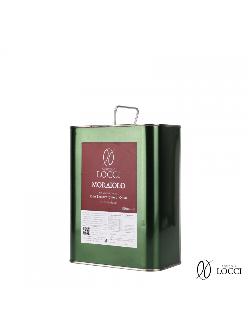 Can of Monocultivar Extra Virgin Olive Oil |Moraiolo (2L) Can of Monocultivar Extra Virgin Olive Oil |Moraiolo (2L)
