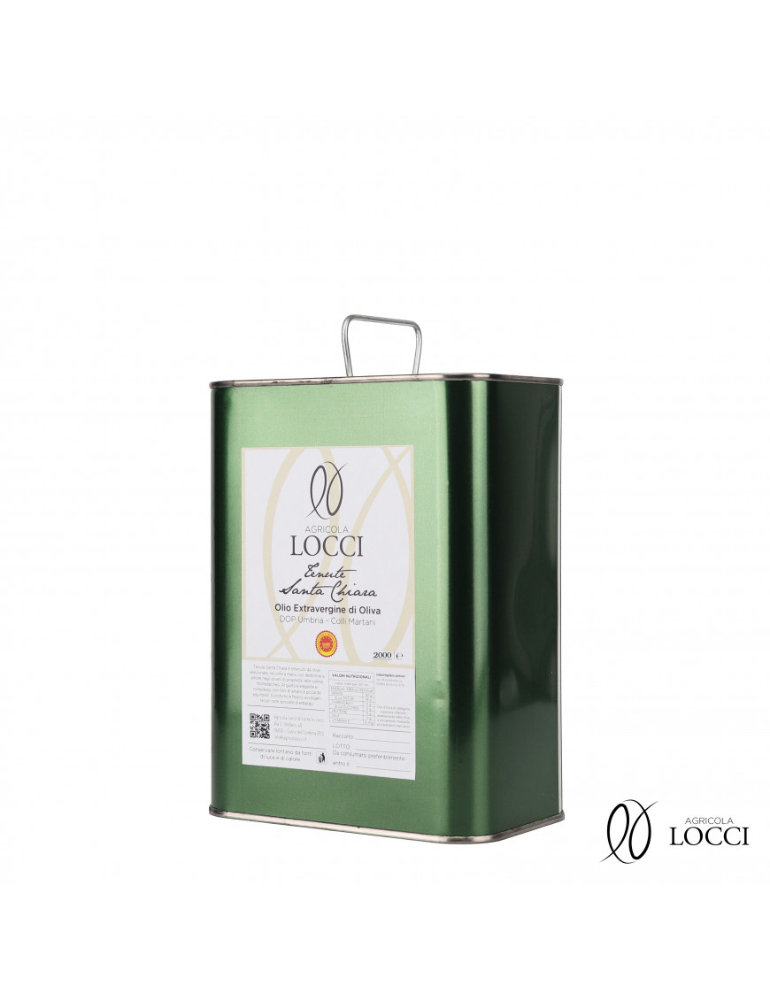 Lattina Olio Extravergine di Oliva DOP Umbria|Tenute Santa Chiara (2L) Lattina Olio Extravergine di Oliva DOP Umbria|Tenute Santa Chiara (2L)