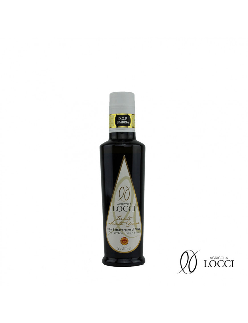 Umbrian extra virgin olive oil DOP in the bottle|Tenute Santa Chiara - Agricola Locci Umbrian extra virgin olive oil DOP in the bottle|Tenute Santa Chiara - Agricola Locci